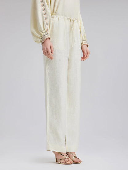 Hafif Keten İpli Pantolon