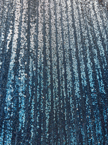 Renk Geçişli Pullu Pileli Midi Etek