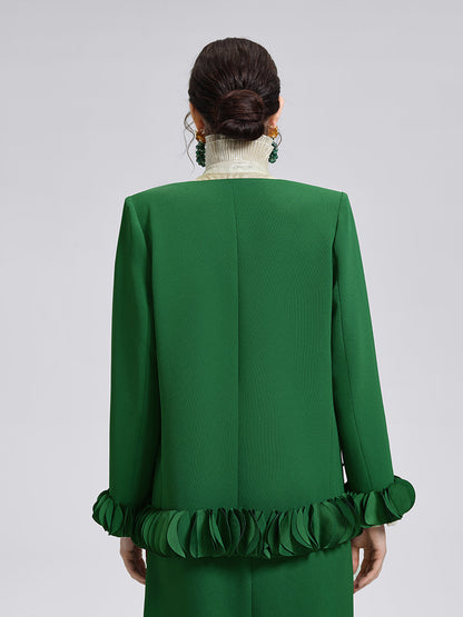 El İşlemeli Çiçekli Ceket