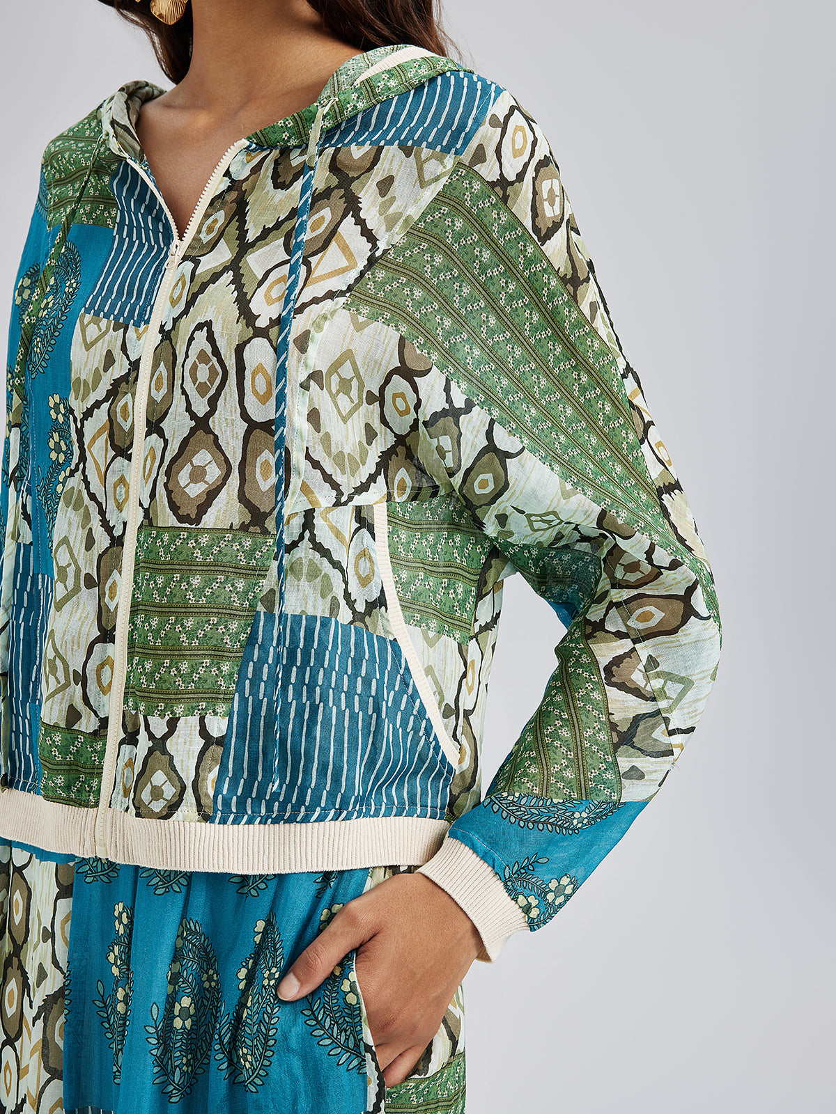 Yazlık Hafif Keten Görünümlü Güneş Koruyucu Ceket