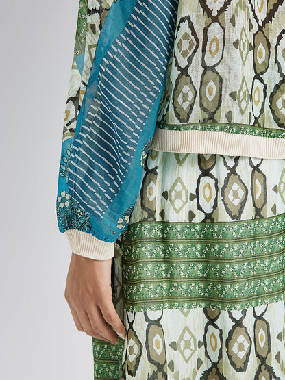 Yazlık Hafif Keten Görünümlü Güneş Koruyucu Ceket