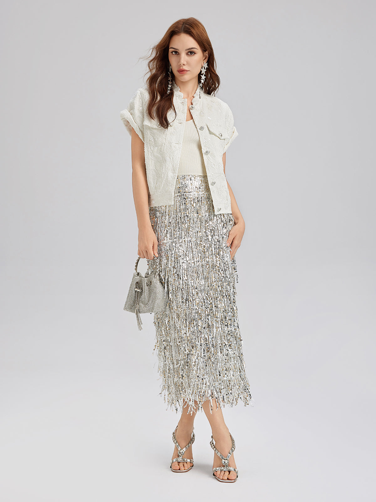 Pullu Yumuşak Kot Hakim Yaka Yelek