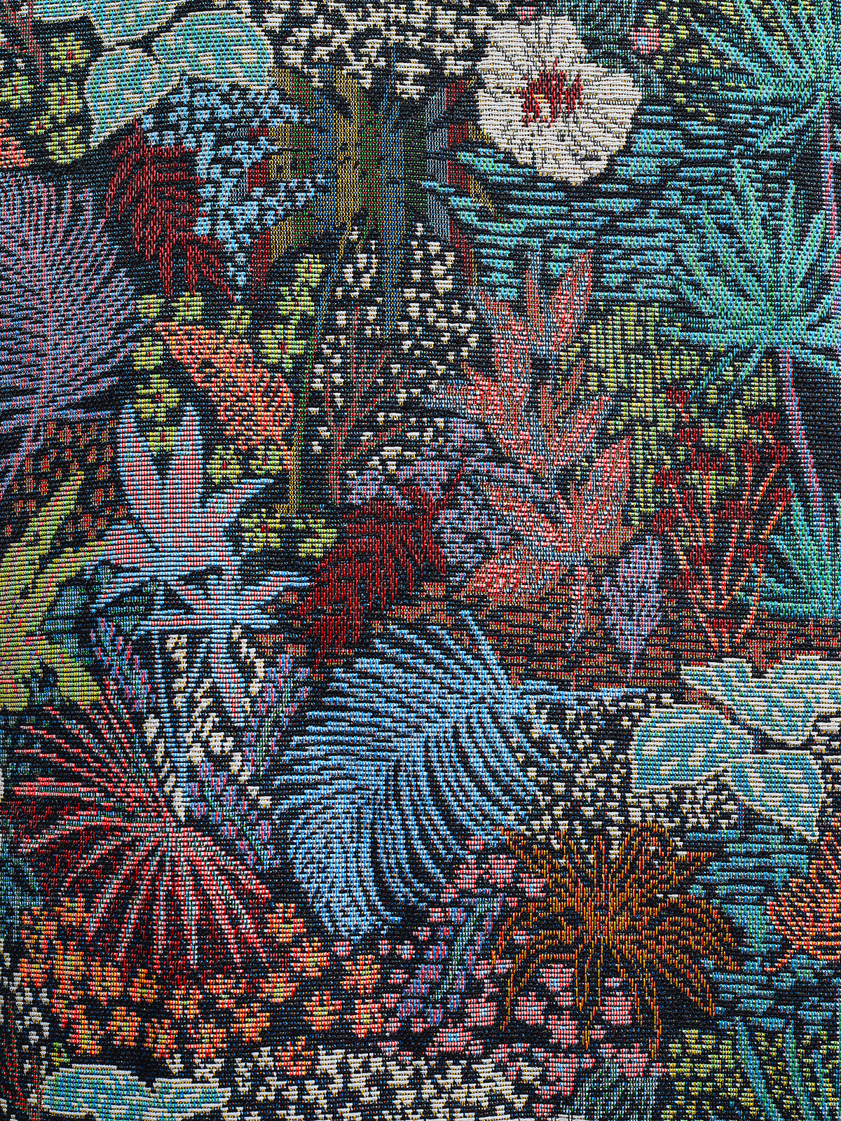 El Yapımı Çok Çiçekli Jakar Boncuklu Ceket