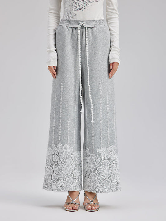 Fransız Dantel İpli Pantolon