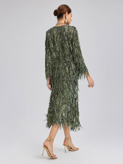 El Yapımı Pullu Püsküllü Taşlı Ceket