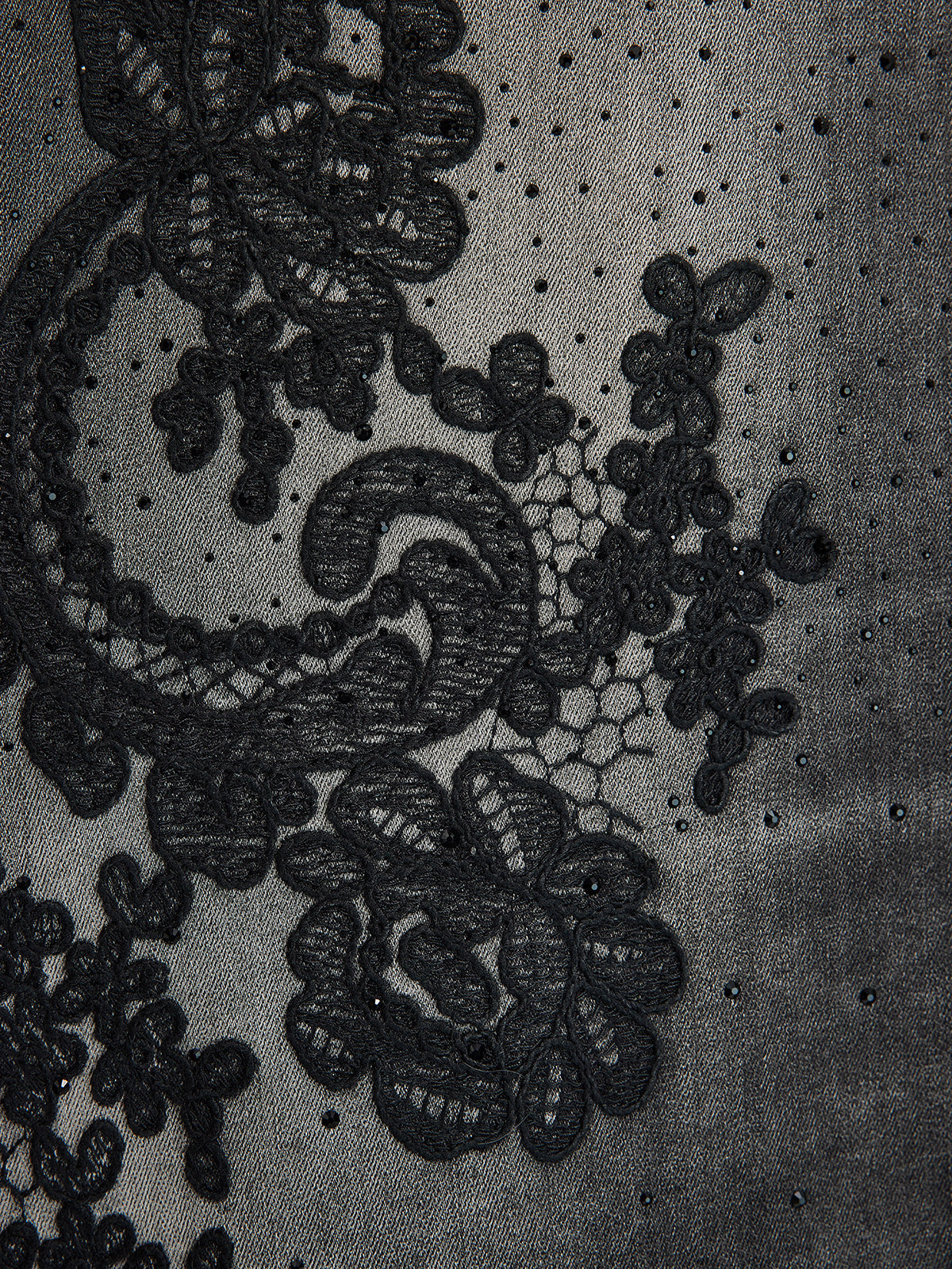 Yeni Nakışlı Taşlı Kot Etek