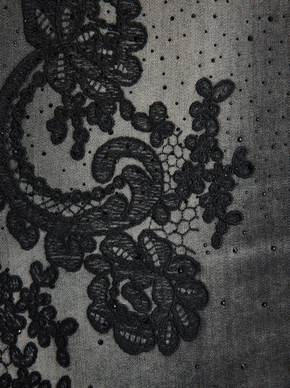 Yeni Nakışlı Taşlı Kot Etek