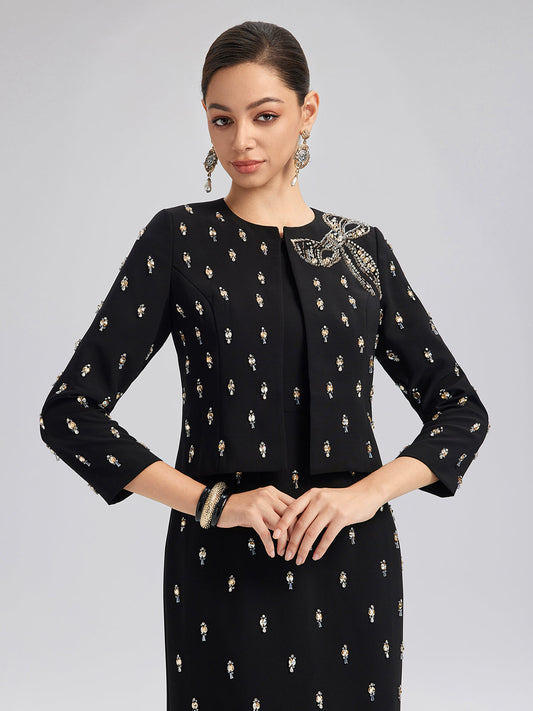 El İşlemeli Fiyonklu Ceket