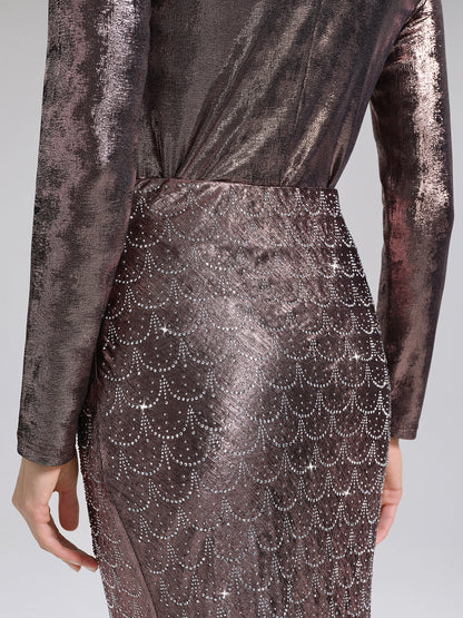 Yırtmaçlı Taşlı Balık Etek