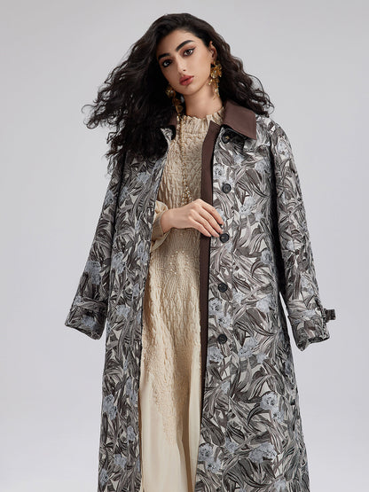 Çok Yönlü Desenli Uzun Kaban