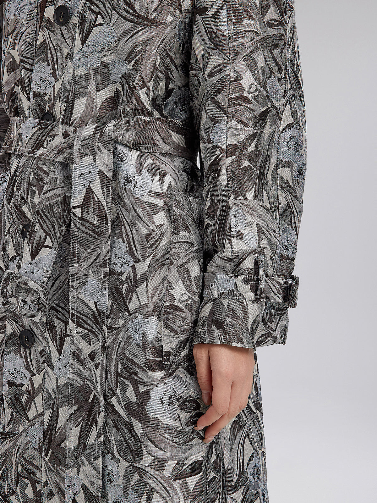 Çok Yönlü Desenli Uzun Kaban