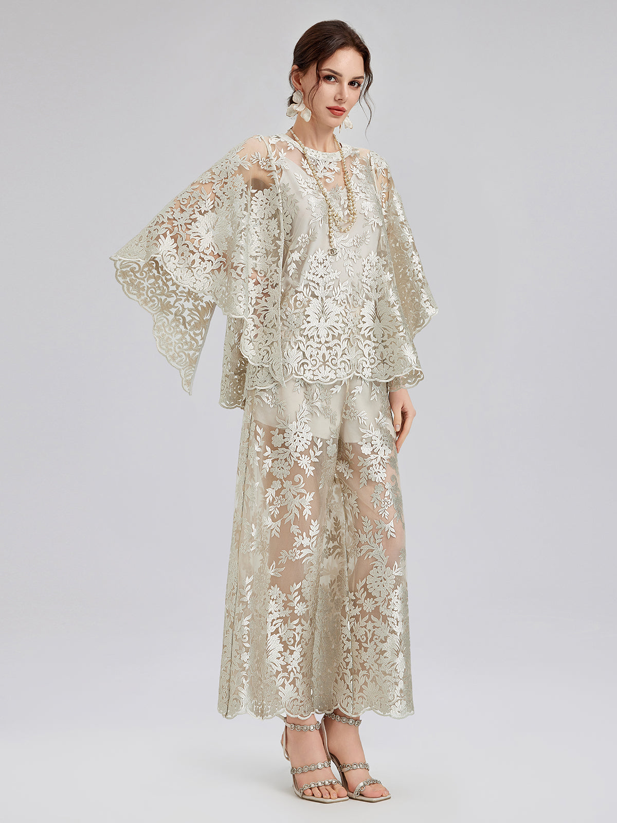 Vintage Nakışlı Rahat Pantolon