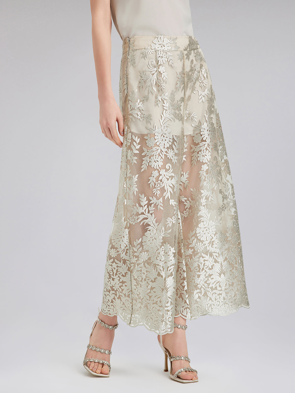 Vintage Nakışlı Rahat Pantolon