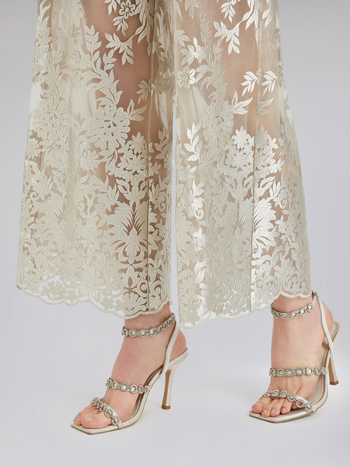 Vintage Nakışlı Rahat Pantolon