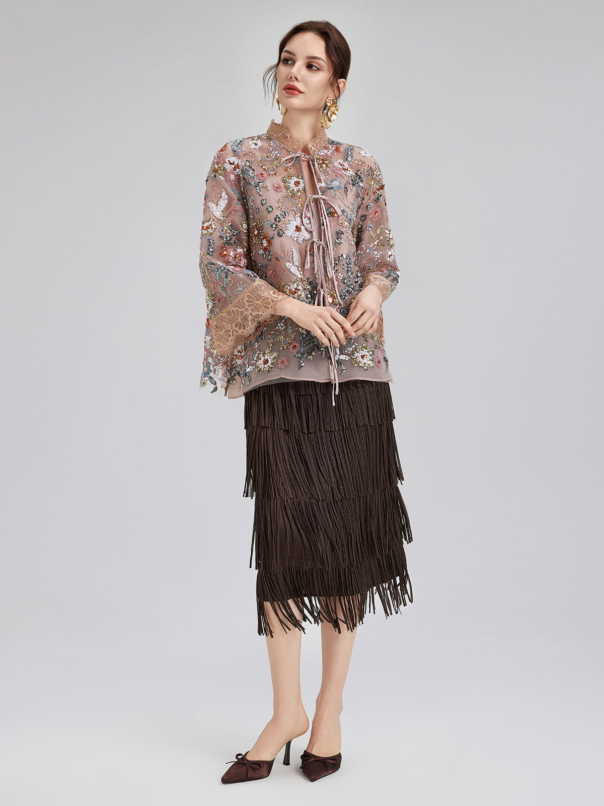 Kovboy Tarzı Püsküllü Etek