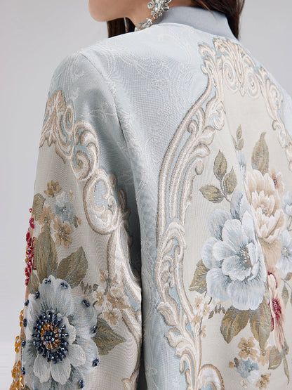 El İşlemeli Boncuklu Çiçekli Bomber Ceket