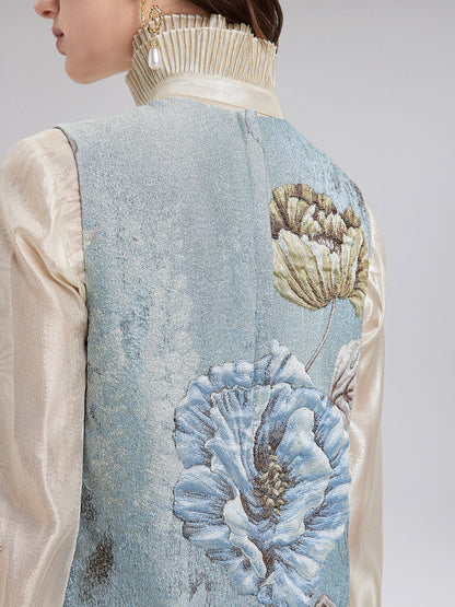 El Yapımı 3 Boyutlu Çiçekli Boncuklu Elbise