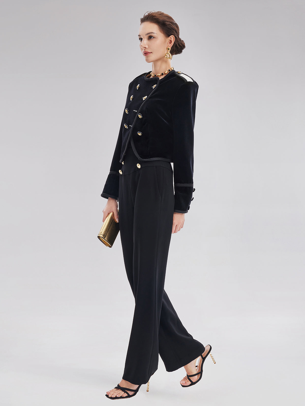 Retro Kruvaze Düz Pantolon