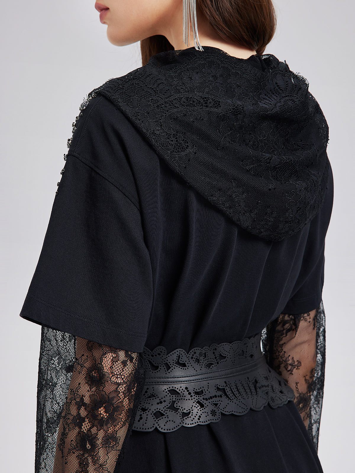 El İşlemeli Boncuklu Yıkamalı Triko Elbise