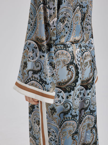 Çok Yönlü Bohem Desenli Bol Paça Pantolon