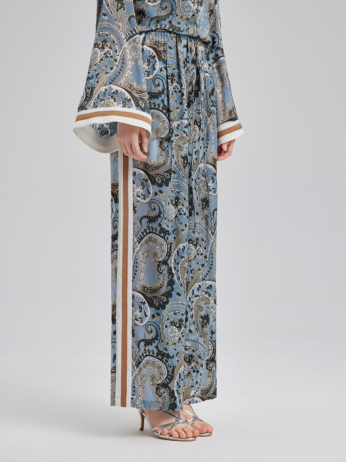 Çok Yönlü Bohem Desenli Bol Paça Pantolon