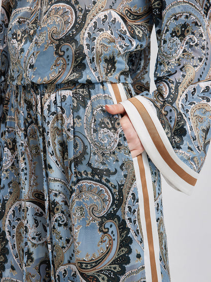 Çok Yönlü Bohem Desenli Bol Paça Pantolon