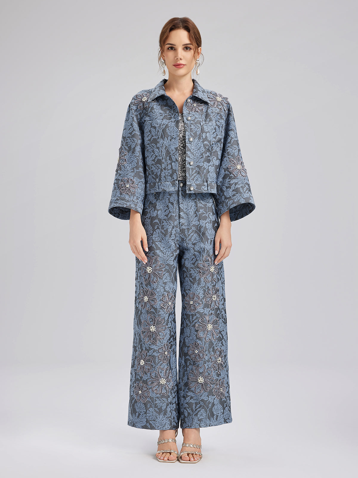 Jakar Lazer Kesim Taşlı Ceket