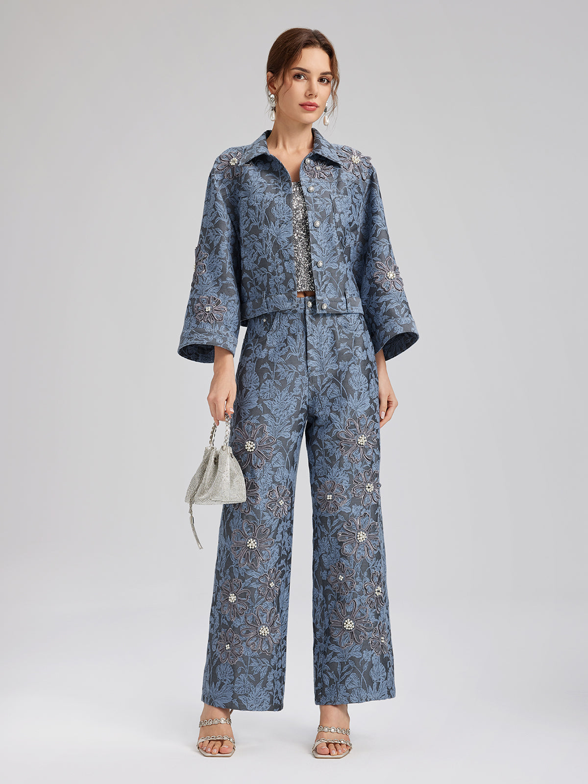 Jakar Lazer Kesim Taşlı Pantolon