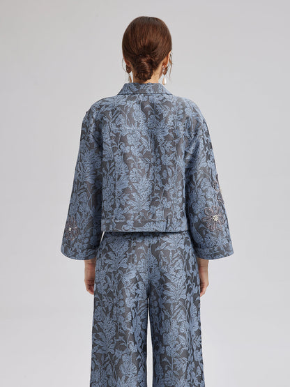 Jakar Lazer Kesim Taşlı Ceket