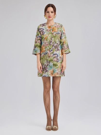 El İşlemeli 3 Boyutlu Çiçekli Düz Ceket