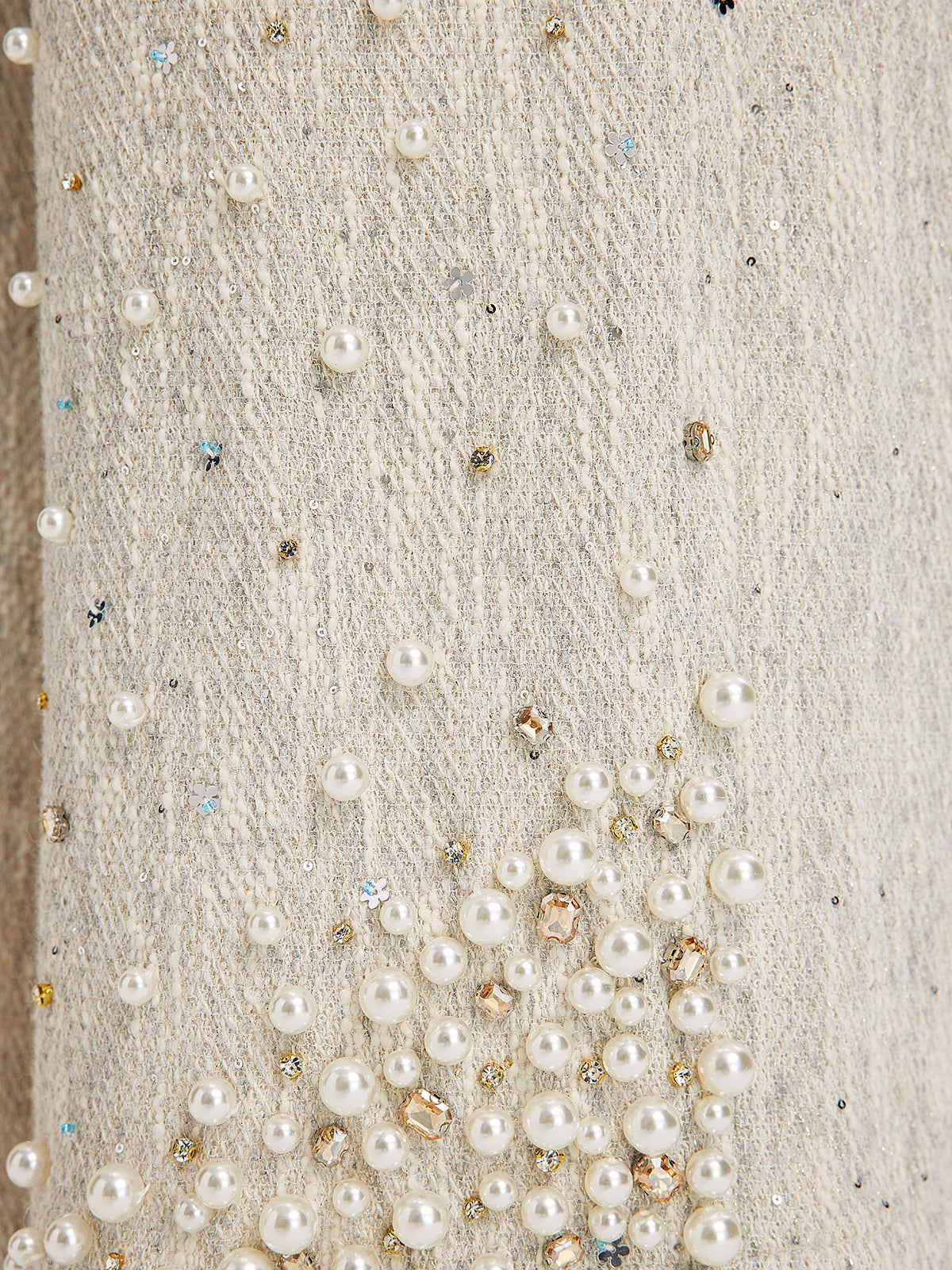 El İşlemesi İncili Düz Kesim Pantolon