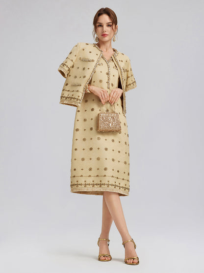 El İşlemeli Püsküllü Kısa Ceket