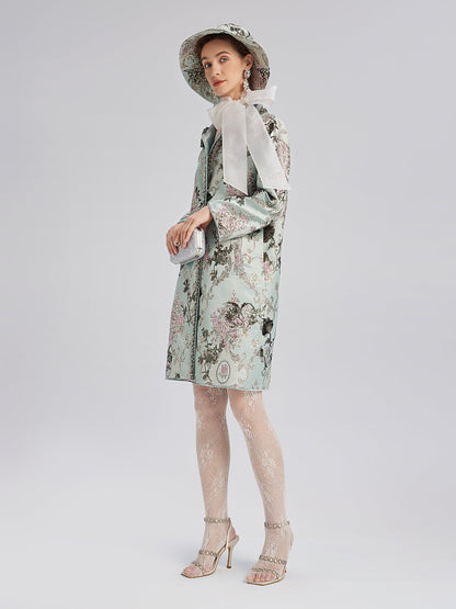 El İşlemeli Pullu Çiçek Desenli Ceket