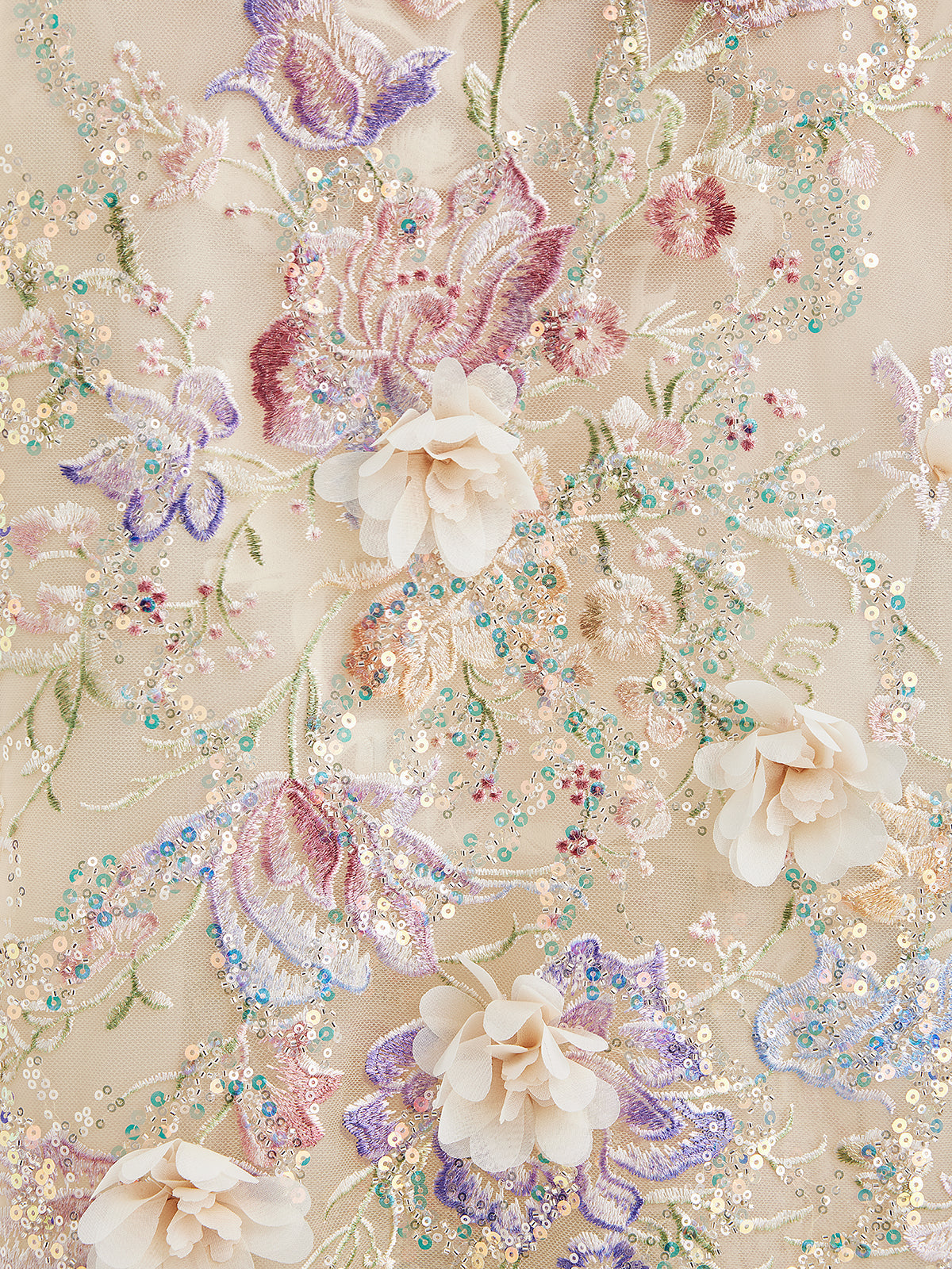 El Yapımı 3 Boyutlu Çiçekli Boncuk Nakışlı Ceket