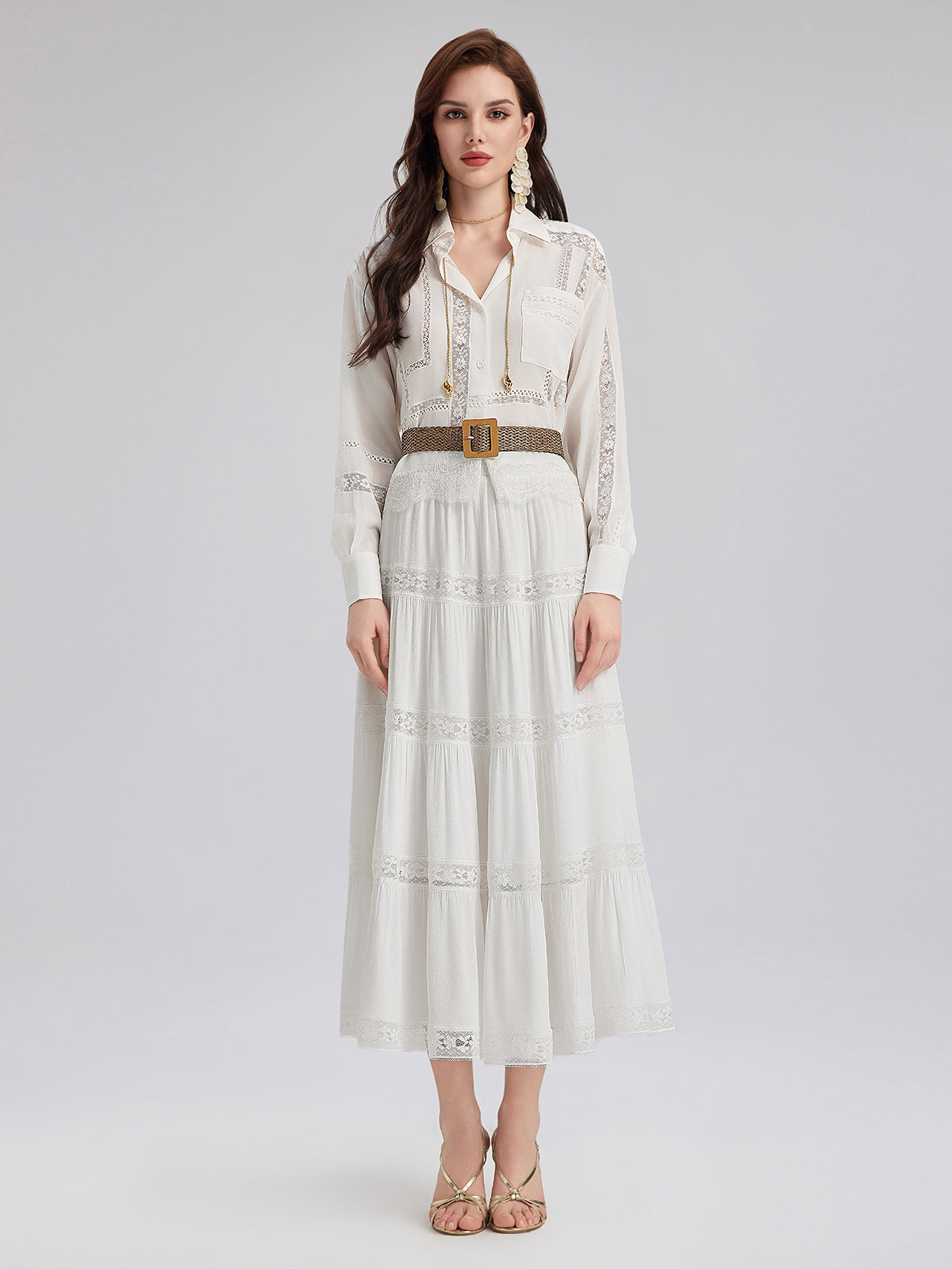 Bohem Dantelli Kloş Etek