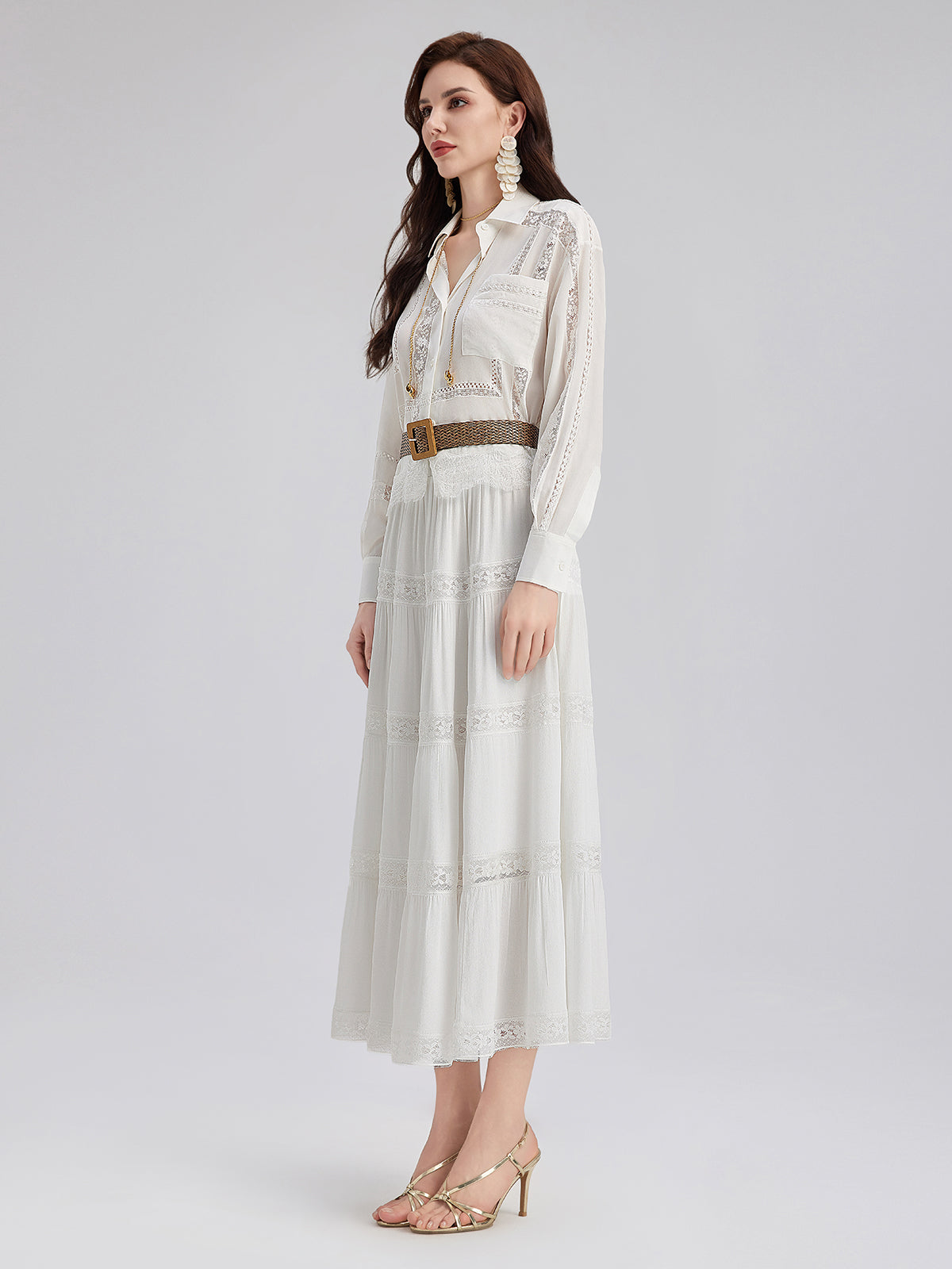 Bohem Dantelli Kloş Etek