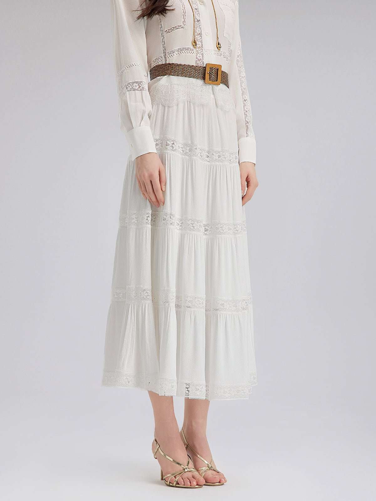 Bohem Dantelli Kloş Etek