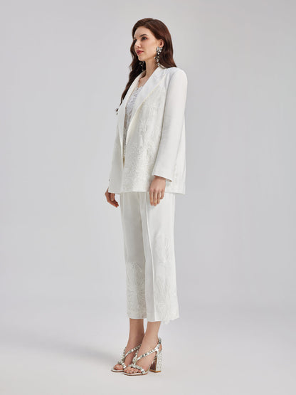 Lüks Şık Nakışlı Uzun Pantolon