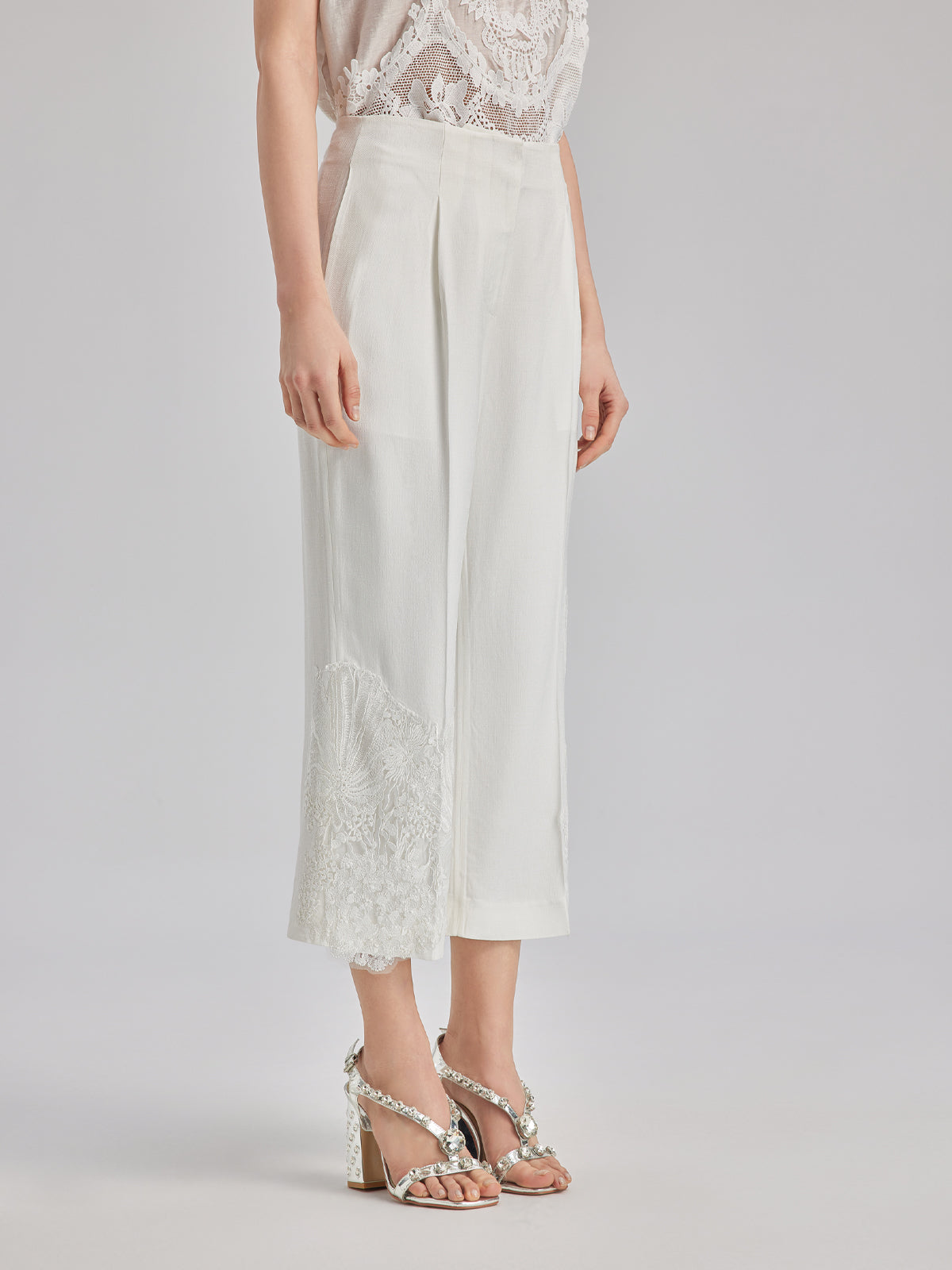 Lüks Şık Nakışlı Uzun Pantolon