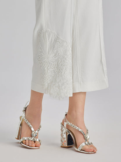 Lüks Şık Nakışlı Uzun Pantolon