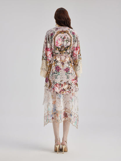 Fransız Romantik Şık Çiçekli Elbise