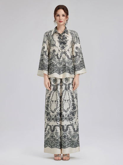 Siyah Kirpik Dantelli Rahat Pantolon