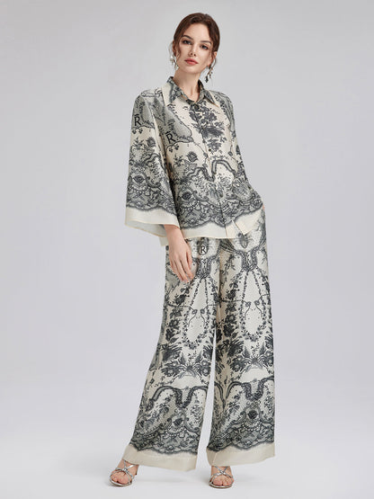 Siyah Kirpik Dantelli Rahat Pantolon