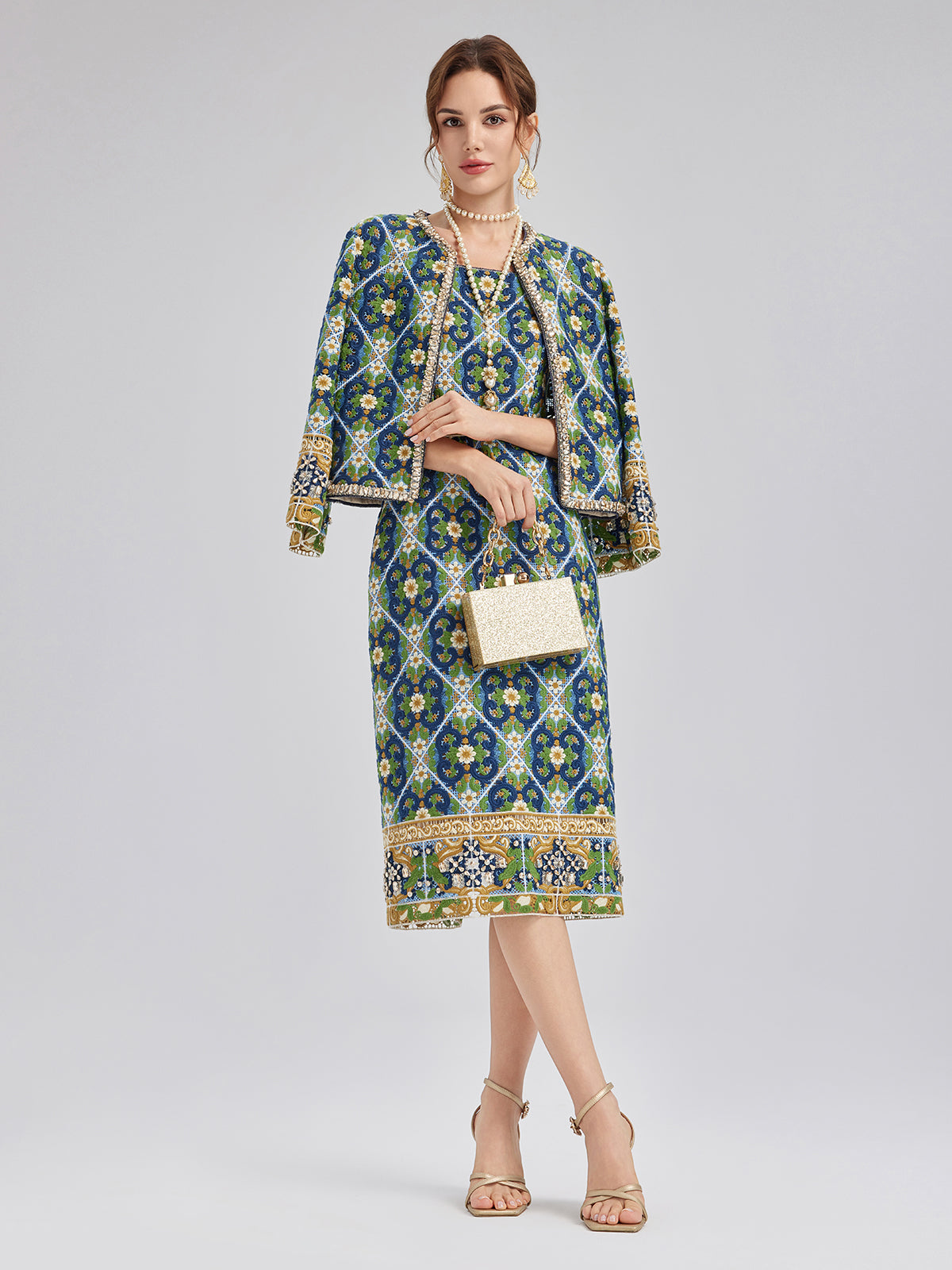 Taş Kenarlı Güpür Dantel Ceket