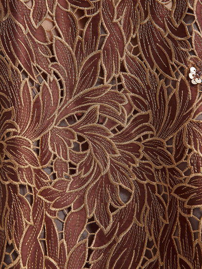 Özel Dantel İşlemeli Boncuklu Aplike Ceket