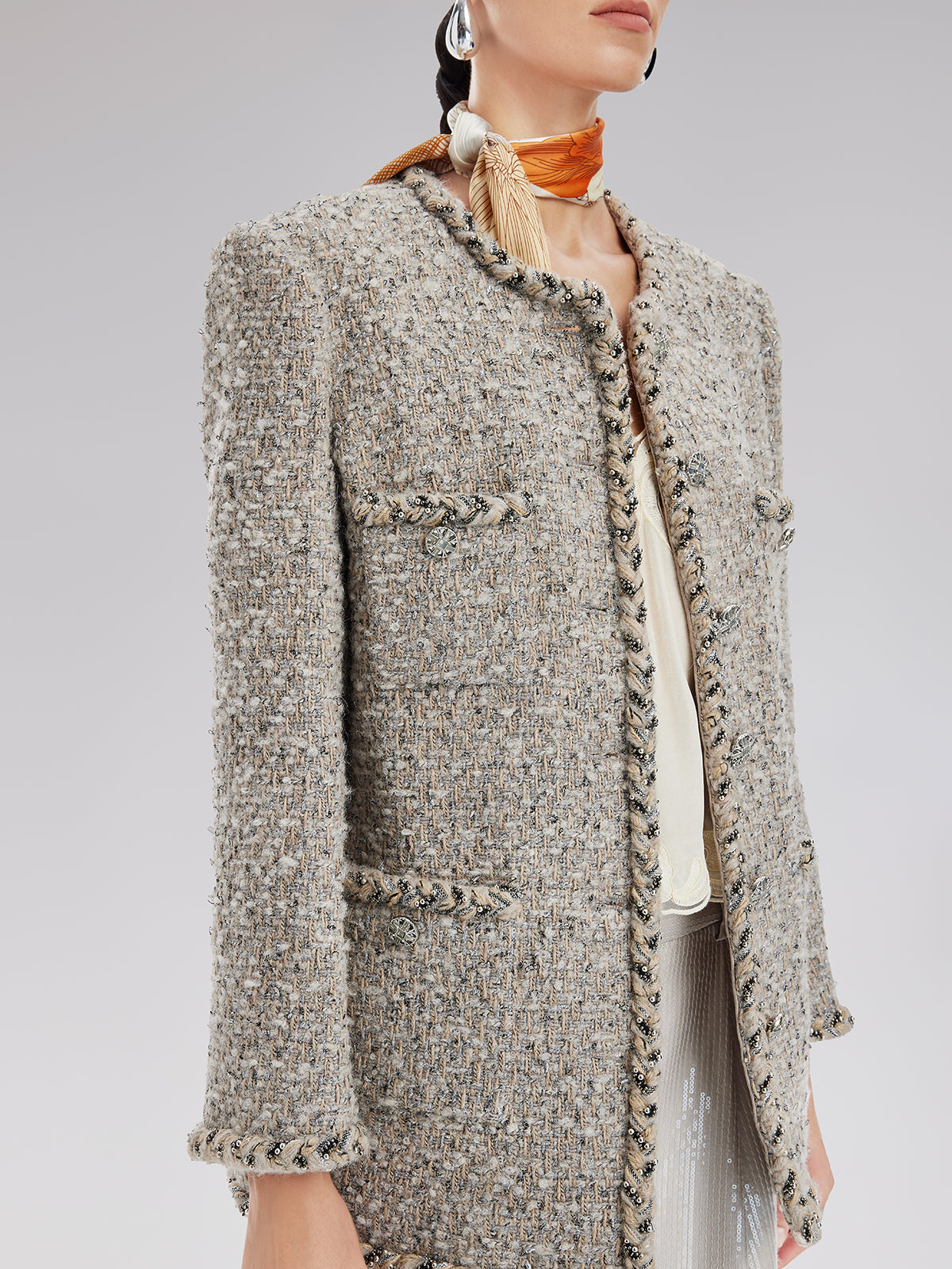 Şık Fransız Tüvit Ceket