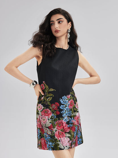 Sınırlı Üretim El Yapımı 3 Boyutlu Boncuklu Çiçekli Elbise