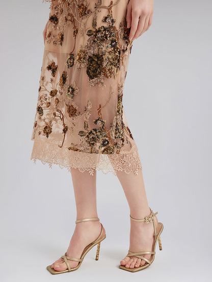 Lüks Nakışlı Pullu Etek