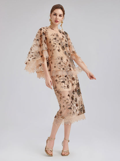 Lüks Nakışlı Pullu Etek