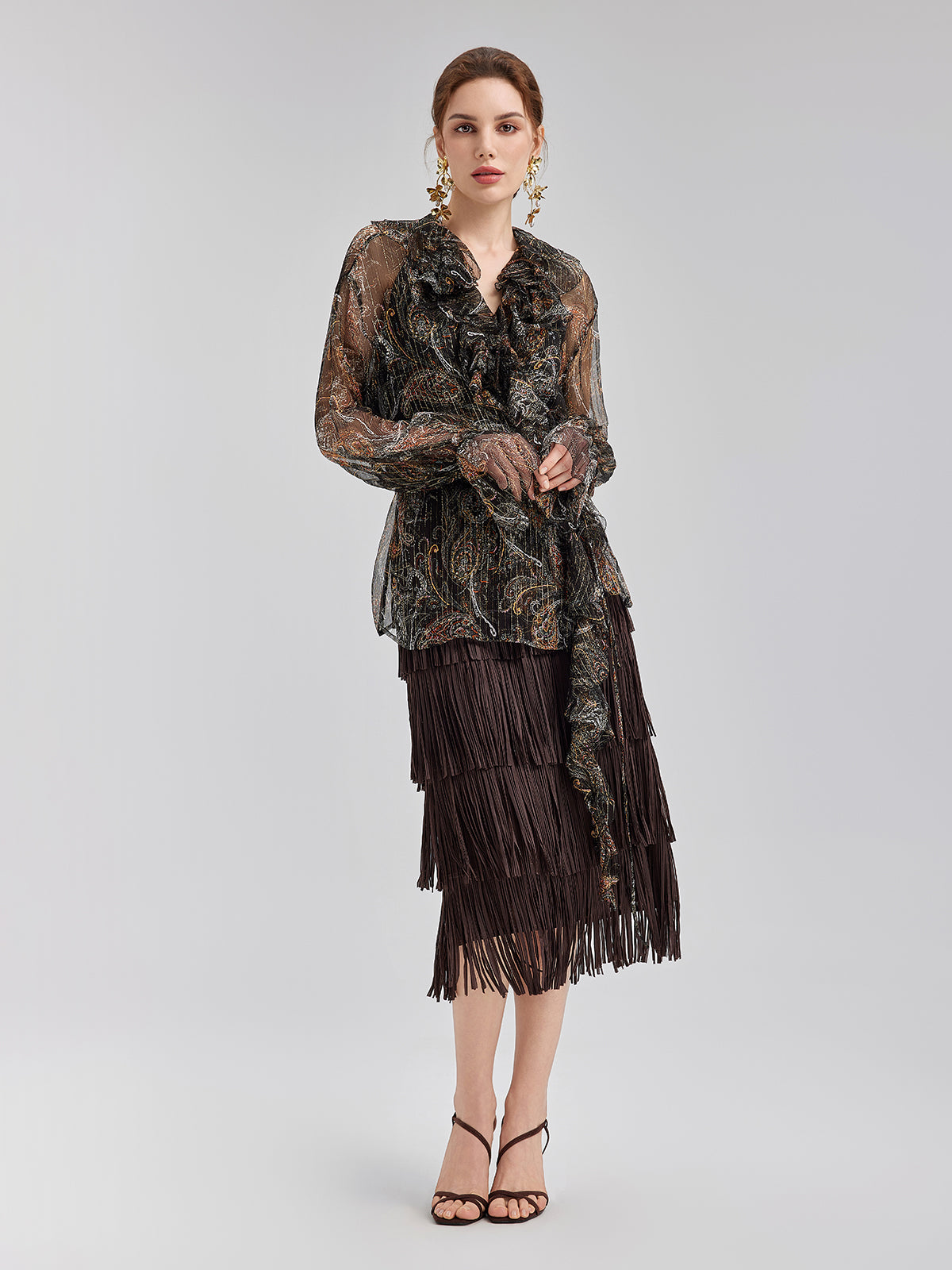 Kovboy Tarzı Püsküllü Etek